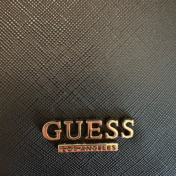 Guess Black Textured Bag with Gold Logo - Picture 2 of 9